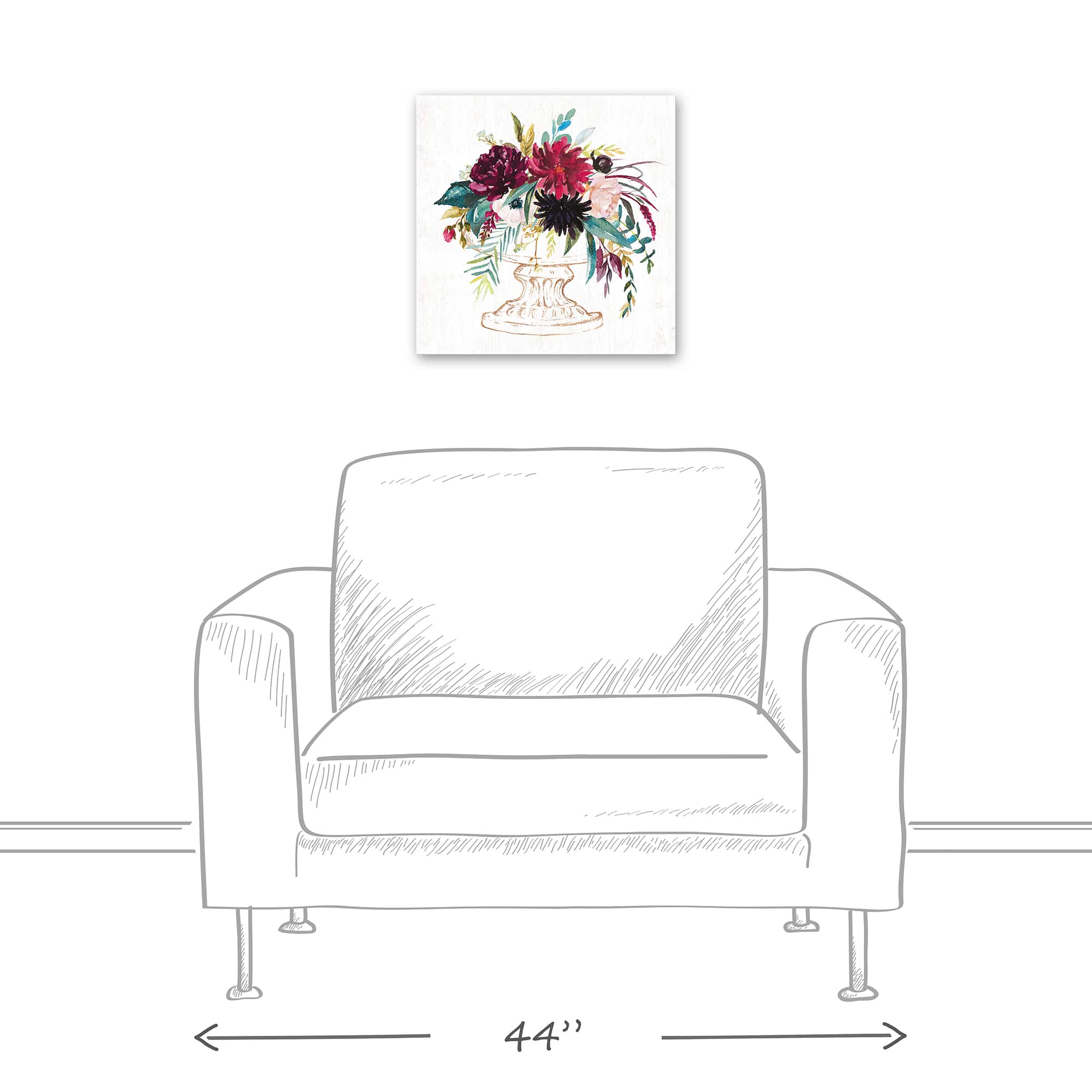 Jewel Toned Florals Canvas Wall Art